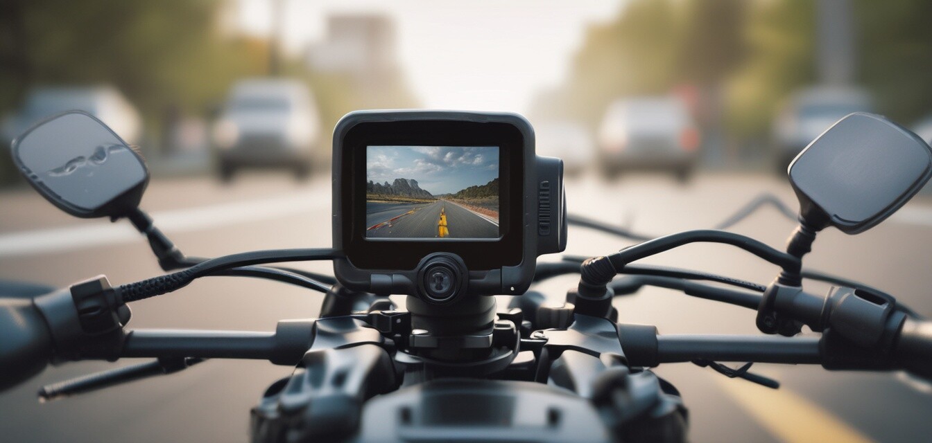Motorcycle dash cam installation